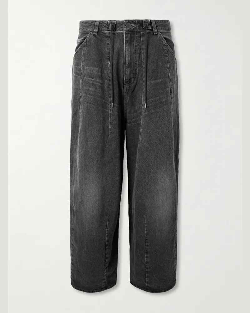 NEEDLES H.D. Buggy weit geschnittene Jeans mit Kordelzugbund Schwarz