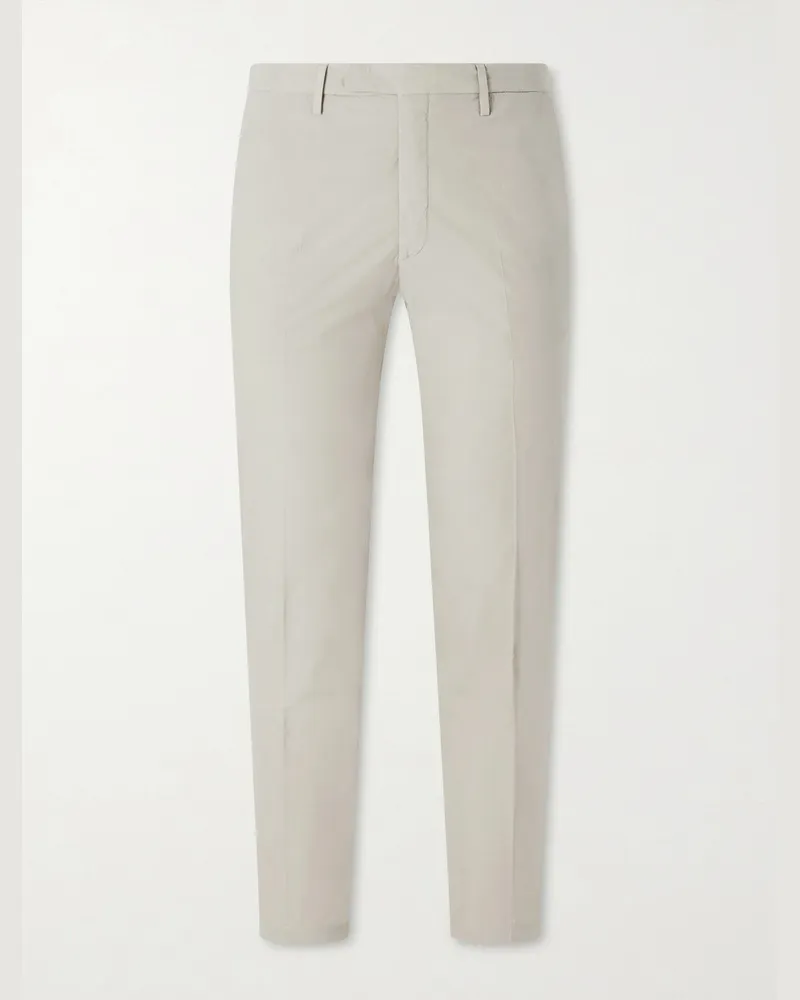 Boglioli Straight-Leg Cotton-Blend Suit Trousers Neutrals