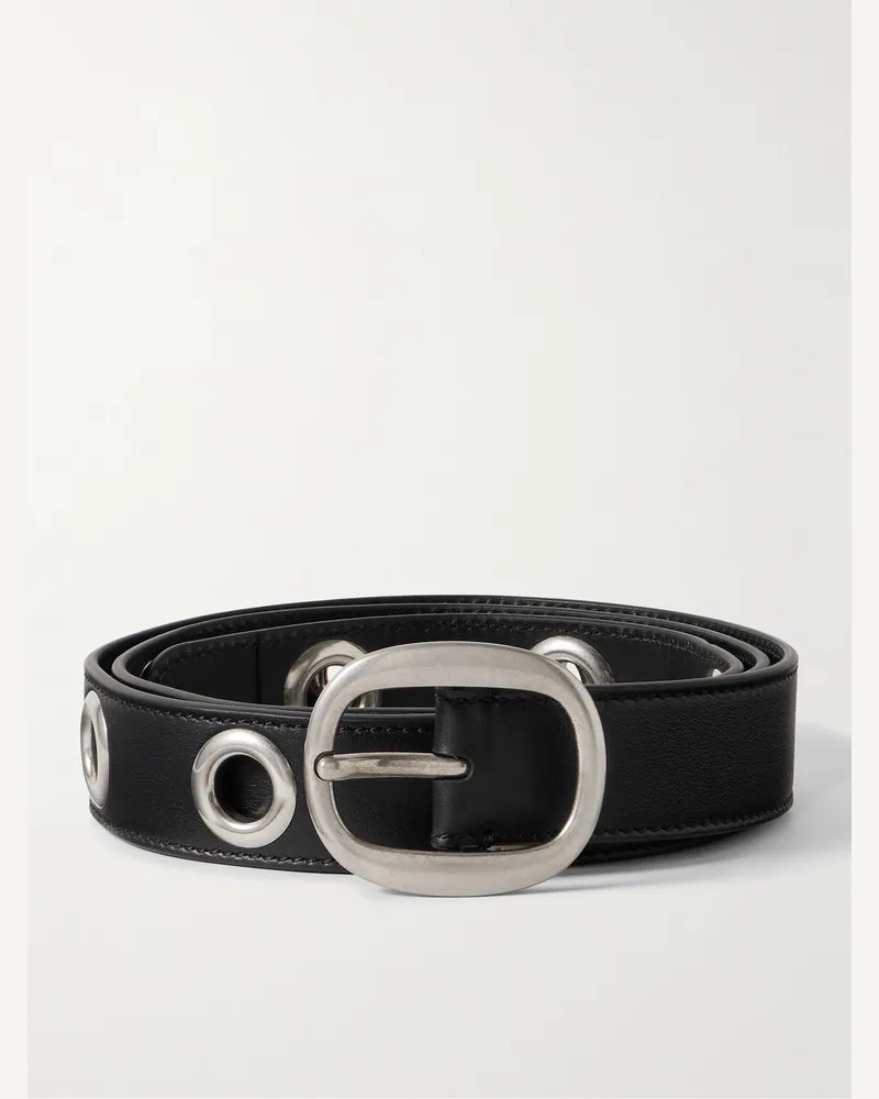 Tom Ford Gürtel aus Leder mit Ösen, 3 cm Schwarz