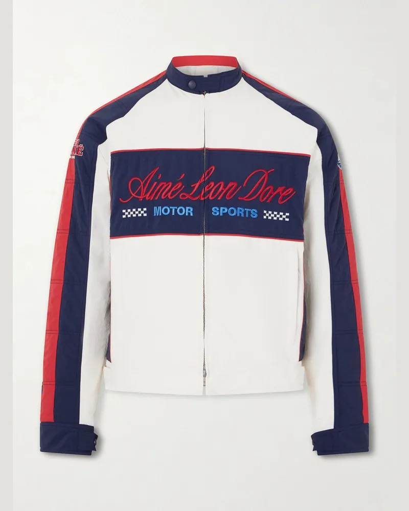 Aimé Leon Dore Logo-Embroidered Shell Lightweight Jacket White