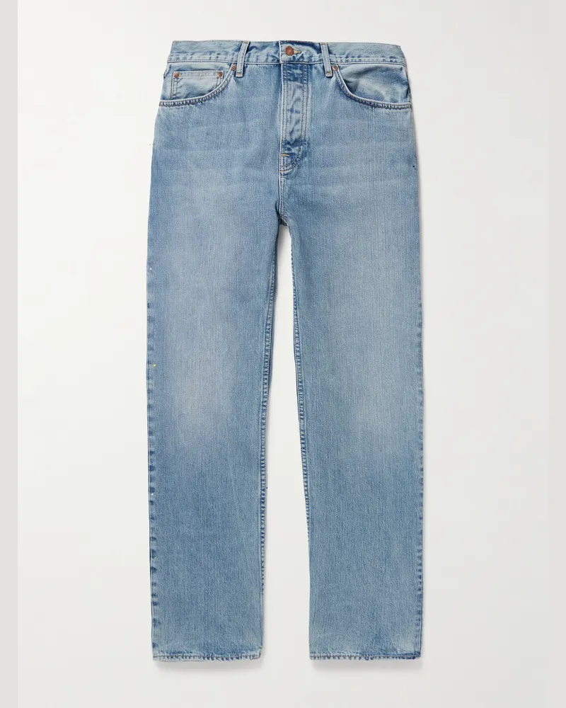 Nudie Jeans Tuff Tony gerade geschnittene Jeans Blau