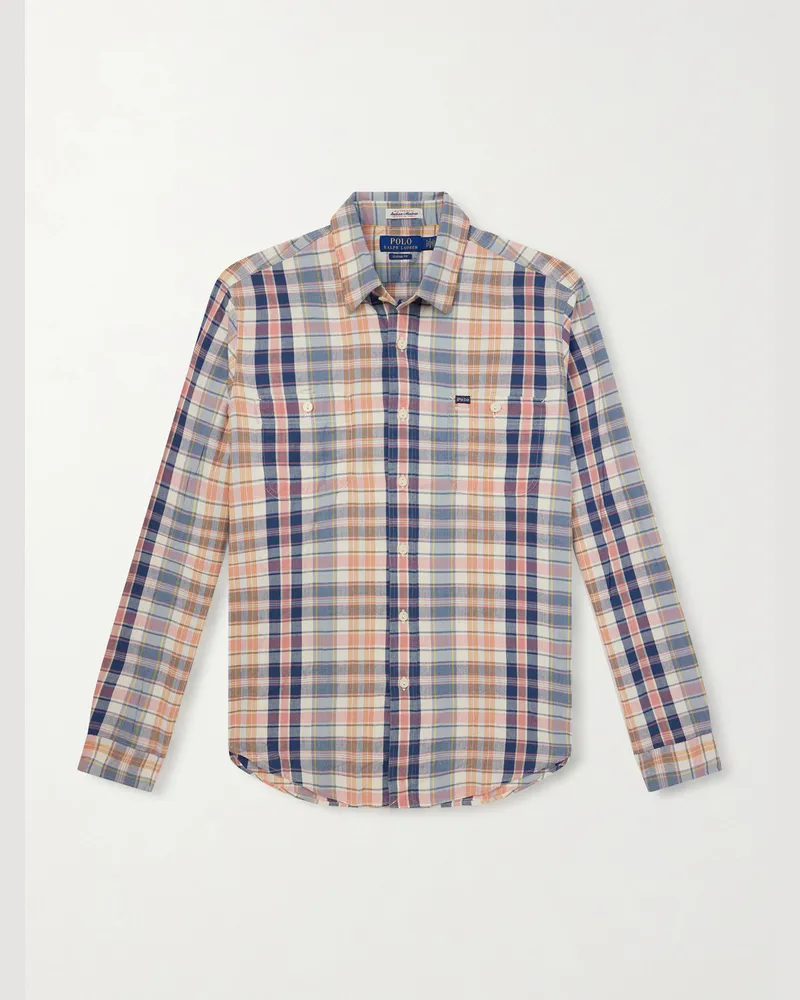 Ralph Lauren Hemd aus kariertem Baumwoll-Madras Mehrfarbig