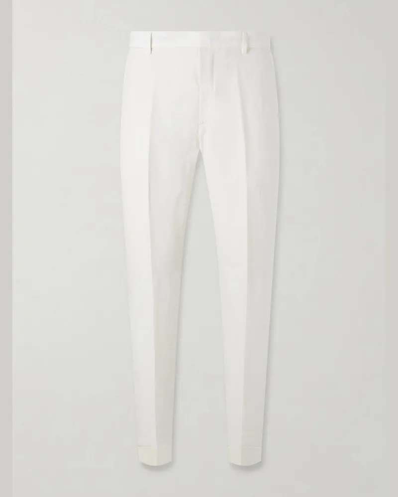 Ralph Lauren Gerade geschnittene Hose aus Leinen Neutral