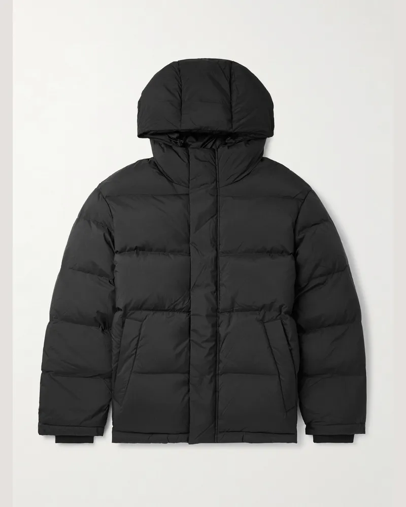 NN 07 Matthew 8245 wattierte Kapuzenjacke aus gestepptem recyceltem Shell Schwarz