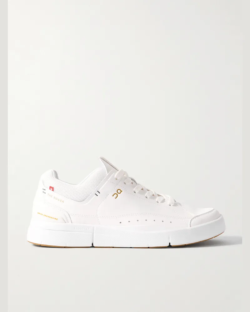 ON Roger Federer The Roger Centre Court Tennis-Sneakers aus Kunstleder und Mesh Weiß
