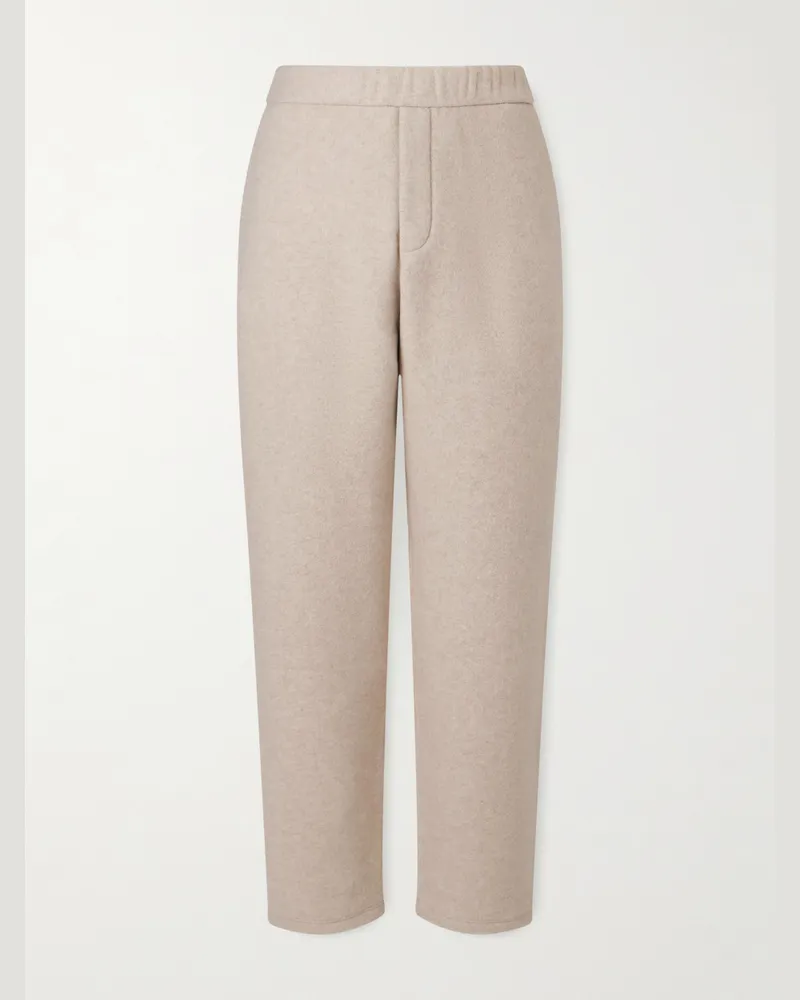 Loro Piana Gerade geschnittene Jogginghose aus einer Wollmischung Neutral