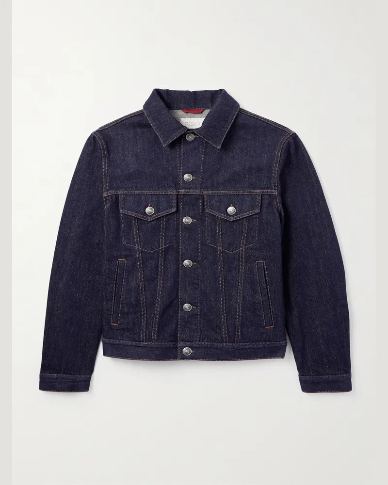Brunello Cucinelli Jeansjacke Blau