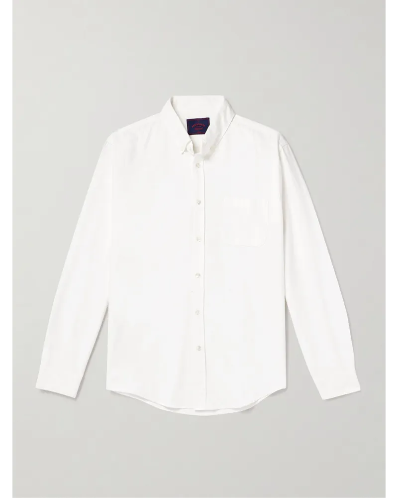 Portuguese Flannel Belavista Hemd aus Baumwoll-Oxford mit Button-Down-Kragen Weiß