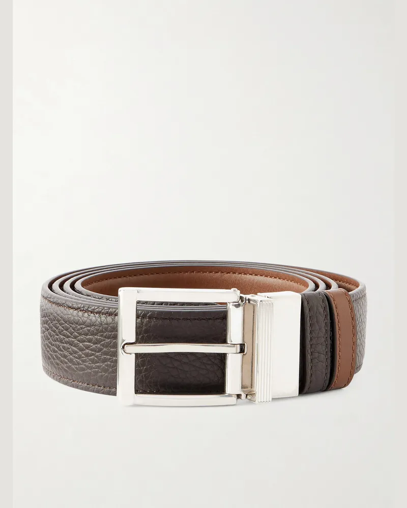 Dunhill 3cm Full-Grain Leather Belt Brown