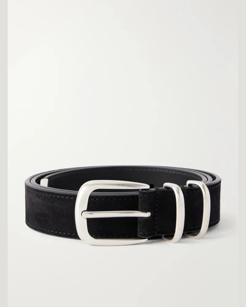 Officine Creative Italia OC Strip/074 3cm Suede Belt Black