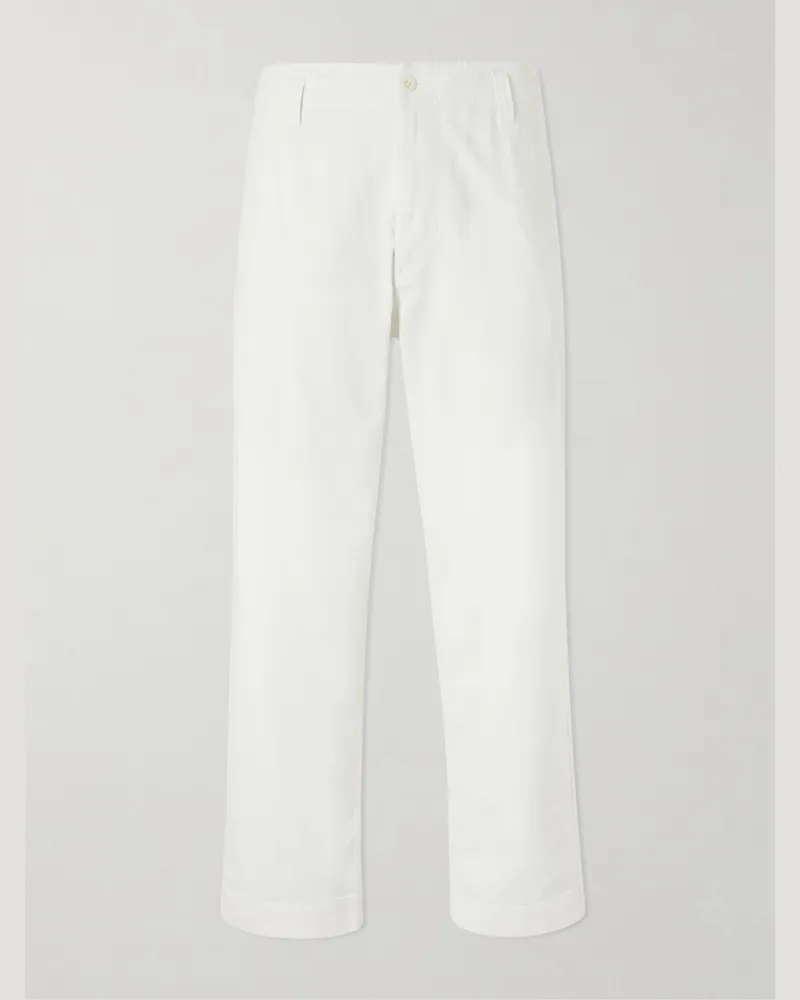 Margaret Howell MHL. Naval Straight-Leg Cotton-Drill Trousers Neutrals