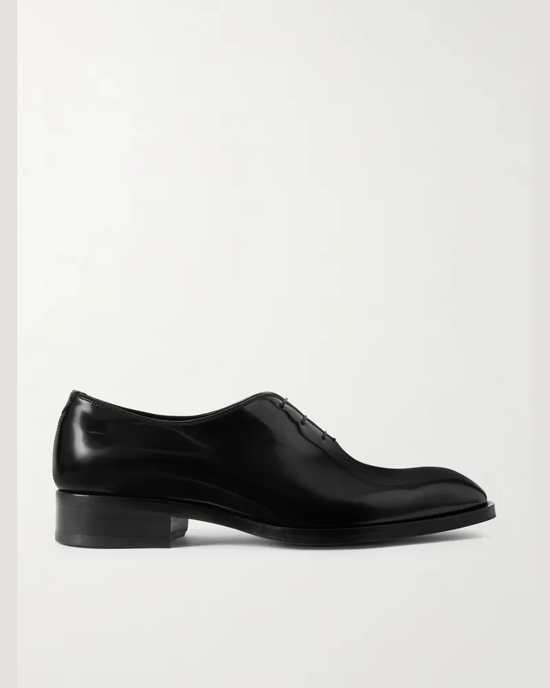 Tom Ford Whole-Cut-Oxford-Schuhe aus Lackleder Schwarz