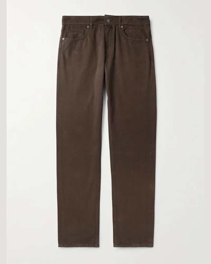 Incotex Blue Division gerade geschnittene Jeans Braun