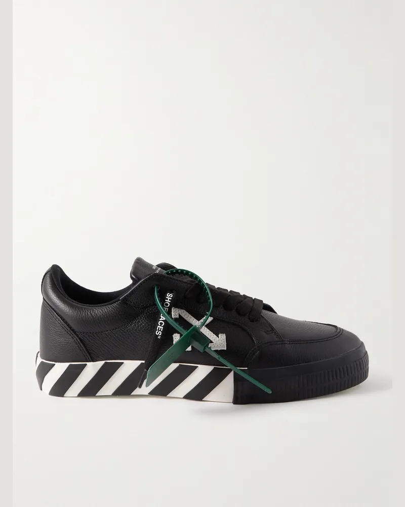 OFF-WHITE Full-Grain Leather Sneakers Black