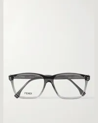 Fendi Fine Brille mit D-Rahmen aus Azetat Grau