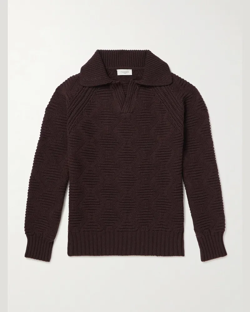 PIACENZA 1733 Pullover aus Kaschmir mit Polokragen Braun
