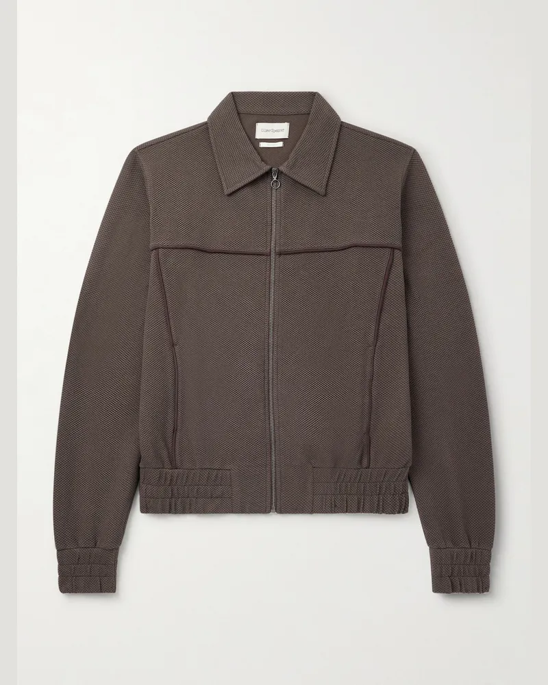 Oliver Spencer Harrison Organic Cotton-Blend Jacket Brown