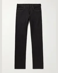 Canali Schmal geschnittene Jeans Schwarz