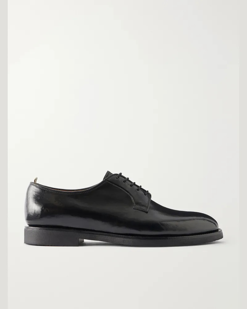Officine Creative Italia Bariton Flexi 001 Leather Derby Shoes Black