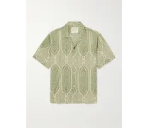 Ronen Hemd aus Baumwolle mit Print und wandelbarem Kragen