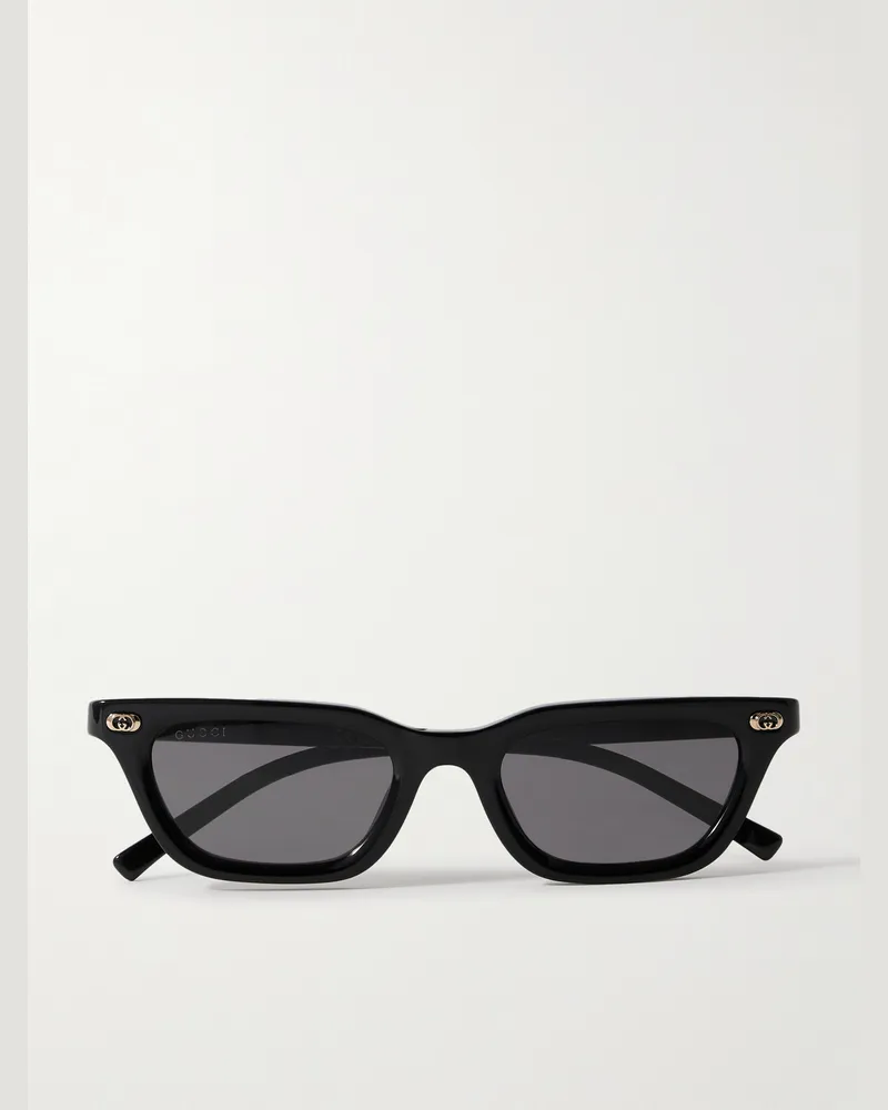Gucci Sonnenbrille mit Cat-Eye-Rahmen aus Azetat Schwarz