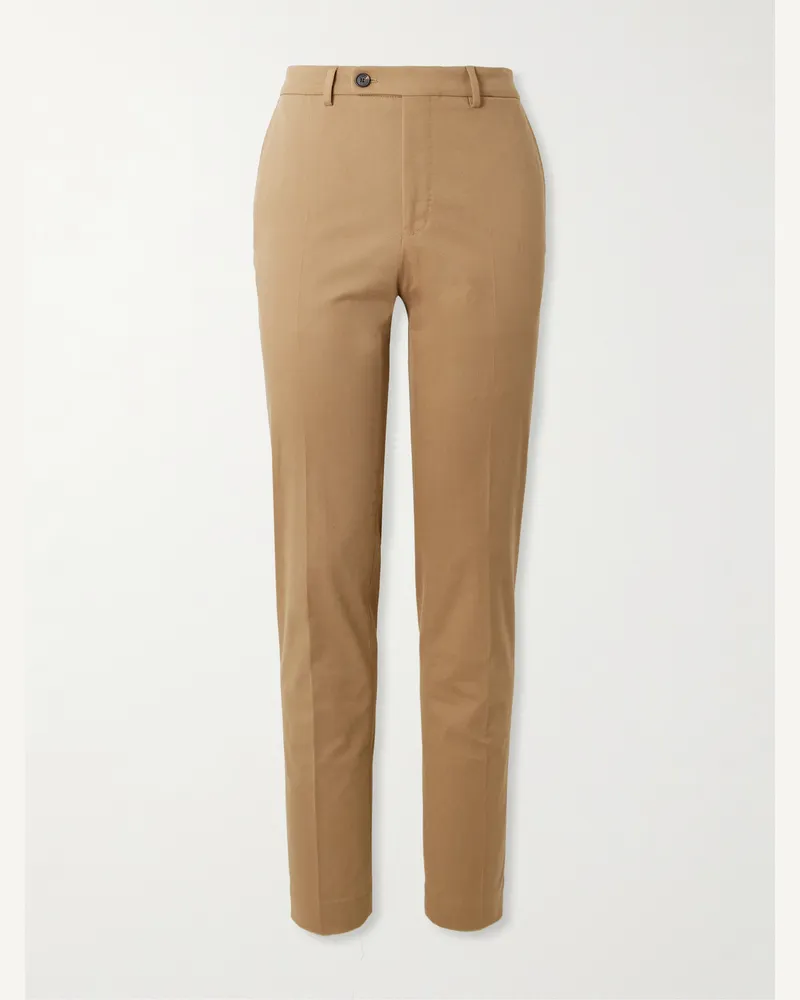 Incotex Schmal geschnittene Hose aus Gabardine aus einer Baumwollmischung Neutral