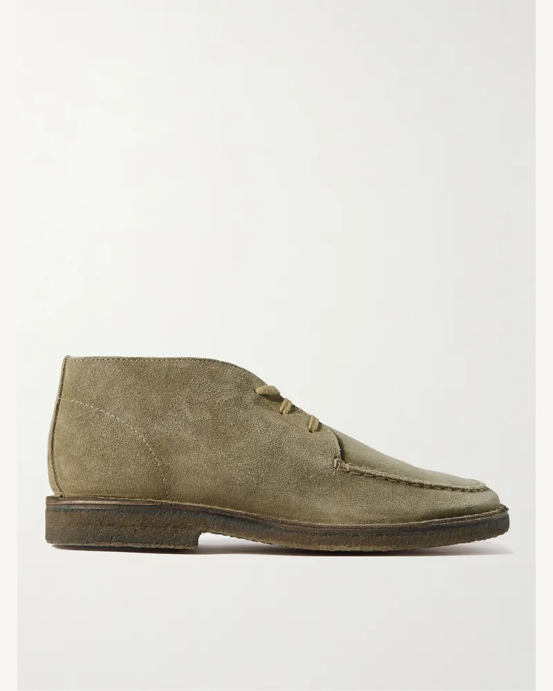 Drake's Crosby Suede Chukka Boots Green