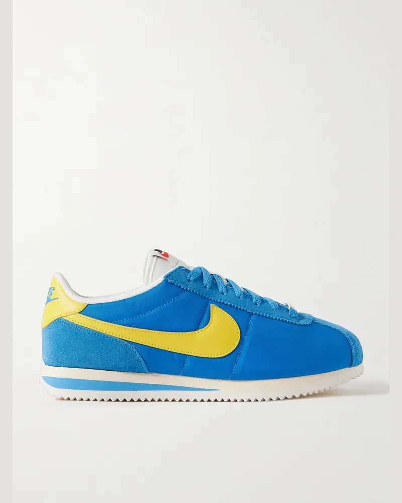 Nike Cortez Sneakers aus Shell mit Besatz aus Veloursleder und Leder Blau
