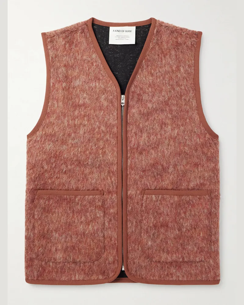 A Kind Of Guise Valur Brushed Virgin Wool-Blend Gilet Brown