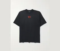 Logo-Embroidered Printed Cotton-Jersey T-Shirt