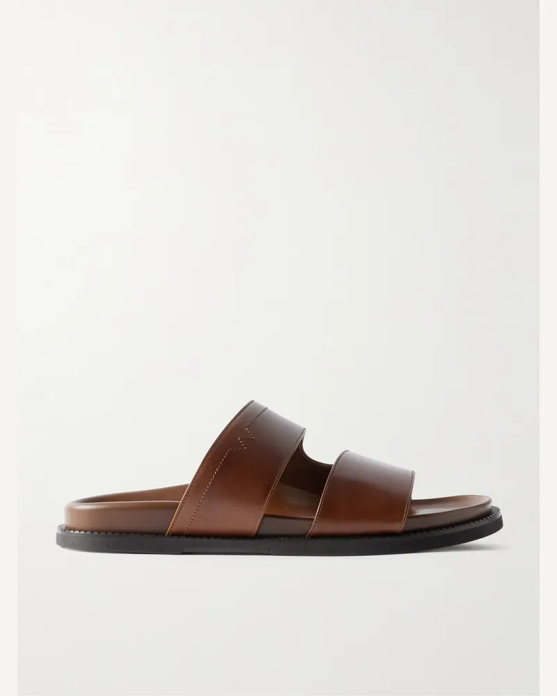 JM Weston Sandalen aus Leder Braun