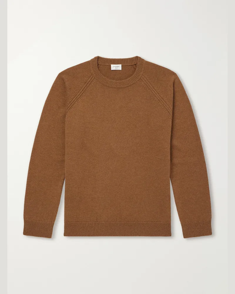 Saint Laurent Cashmere Sweater Brown