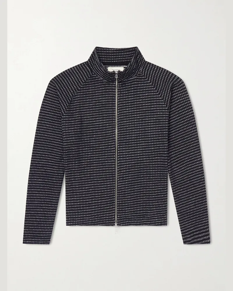 Mfpen Leisure Organic Cotton Zip-Up Sweater Black