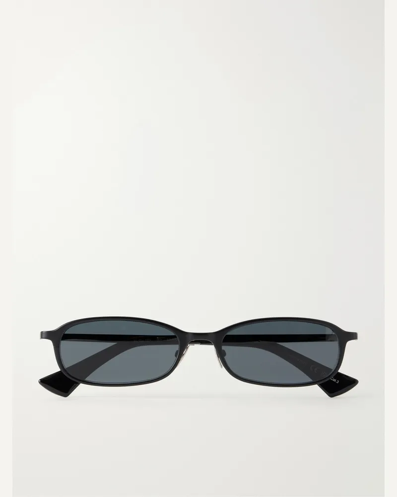 Saint Laurent SL 934 MIA Square-Frame Metal Sunglasses Black