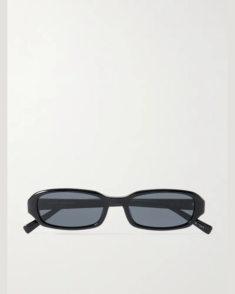 Saint Laurent Erin Oval-Frame Acetate Sunglasses Black