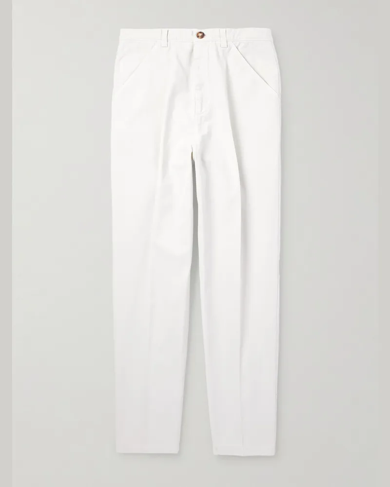 Brunello Cucinelli Hose aus Baumwoll-Twill Neutral