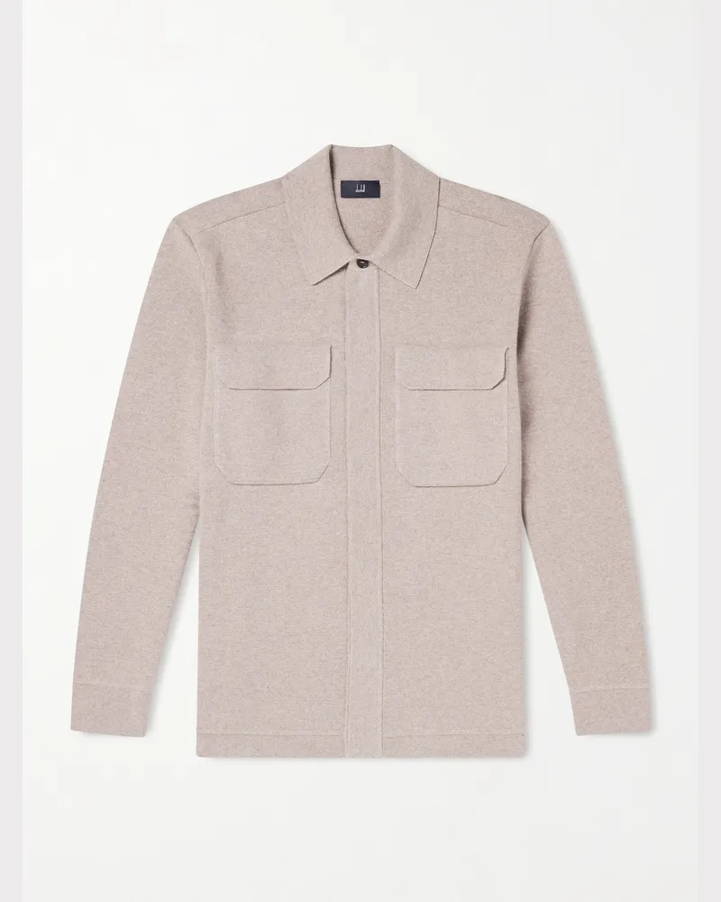 Dunhill Hemdjacke aus einer Woll-Kaschmirmischung Neutral