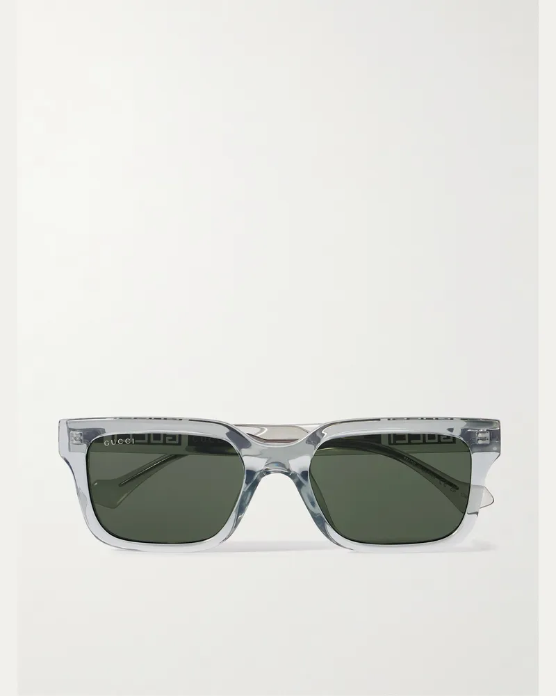 Gucci Sonnenbrille mit eckigem Rahmen aus Azetat Grau