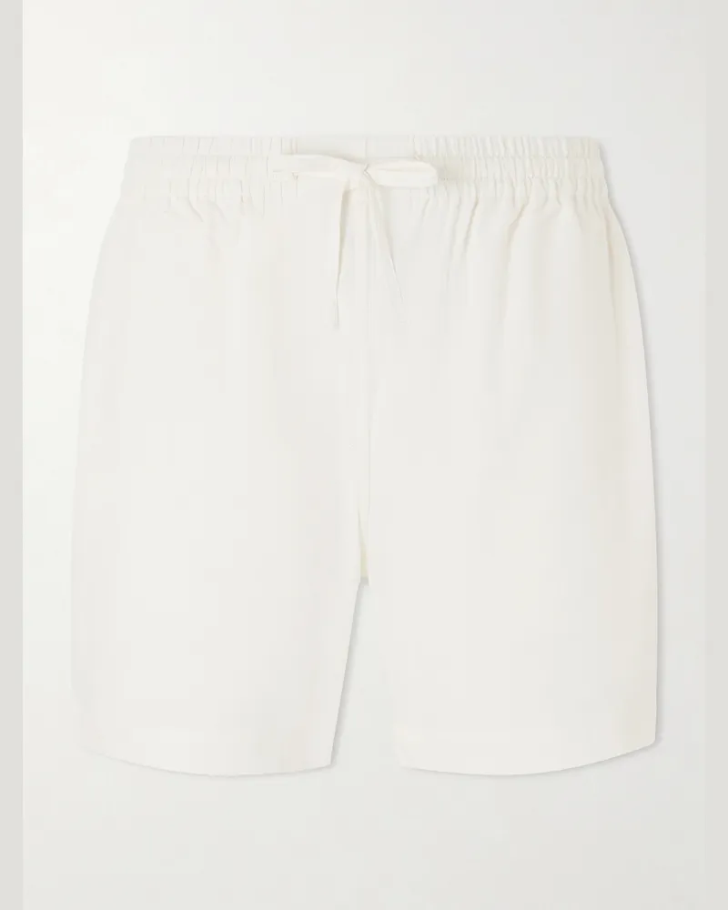 KARDO Olbia Straight-Leg Cotton Drawstring Shorts Neutrals
