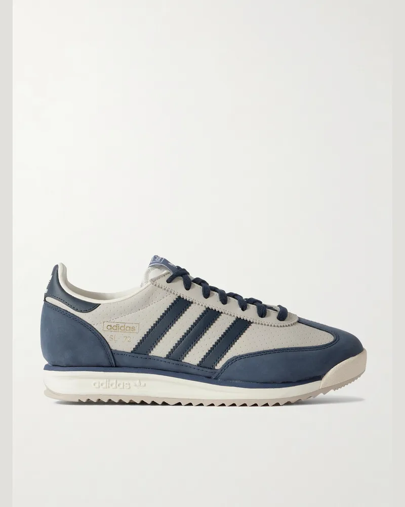 adidas SL72 RS Sneakers aus perforiertem Leder mit Velourslederbesatz Blau
