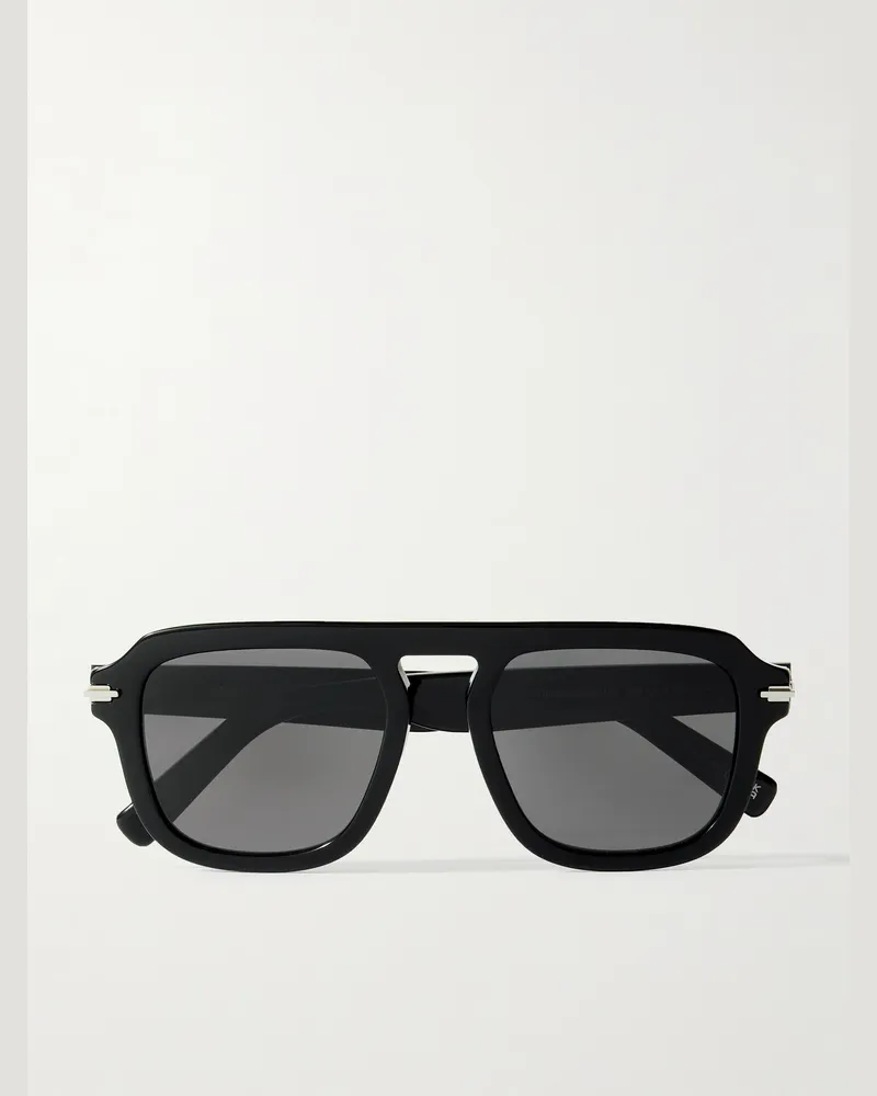 Dior DiorBlackSuit S15I Aviator-Style Acetate Sunglasses Black