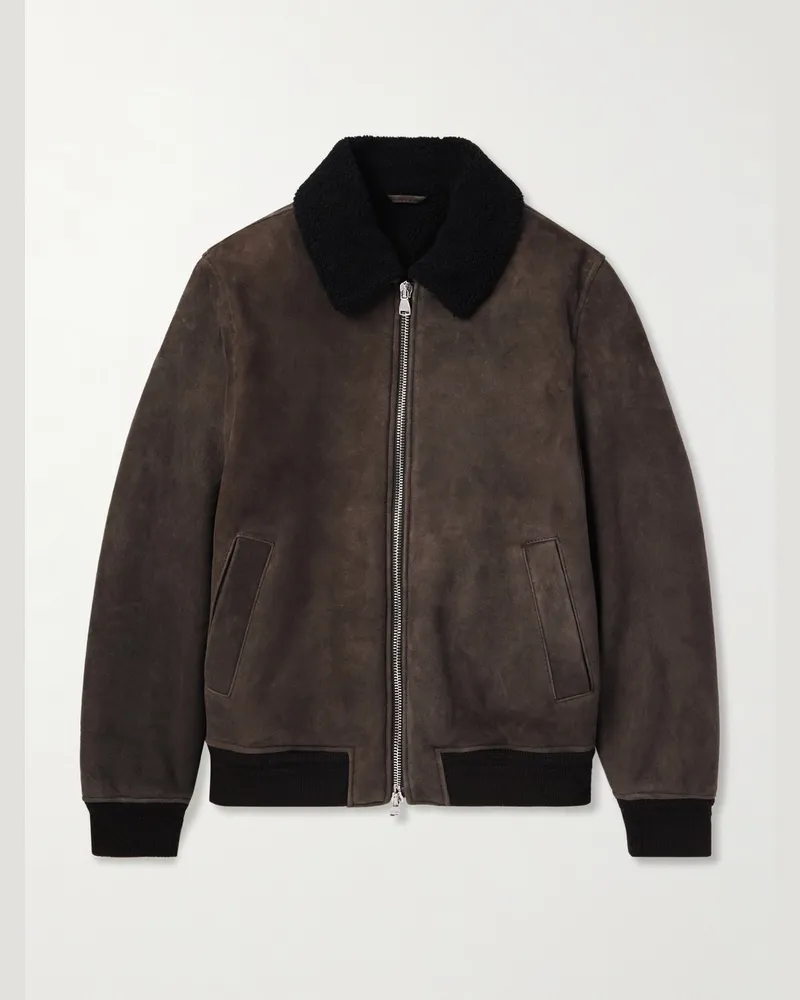 Valstar Bomberjacke aus Shearling Braun
