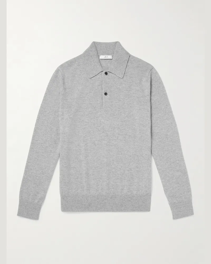 MR P. Cliff Kaschmirpullover mit Polokragen Grau