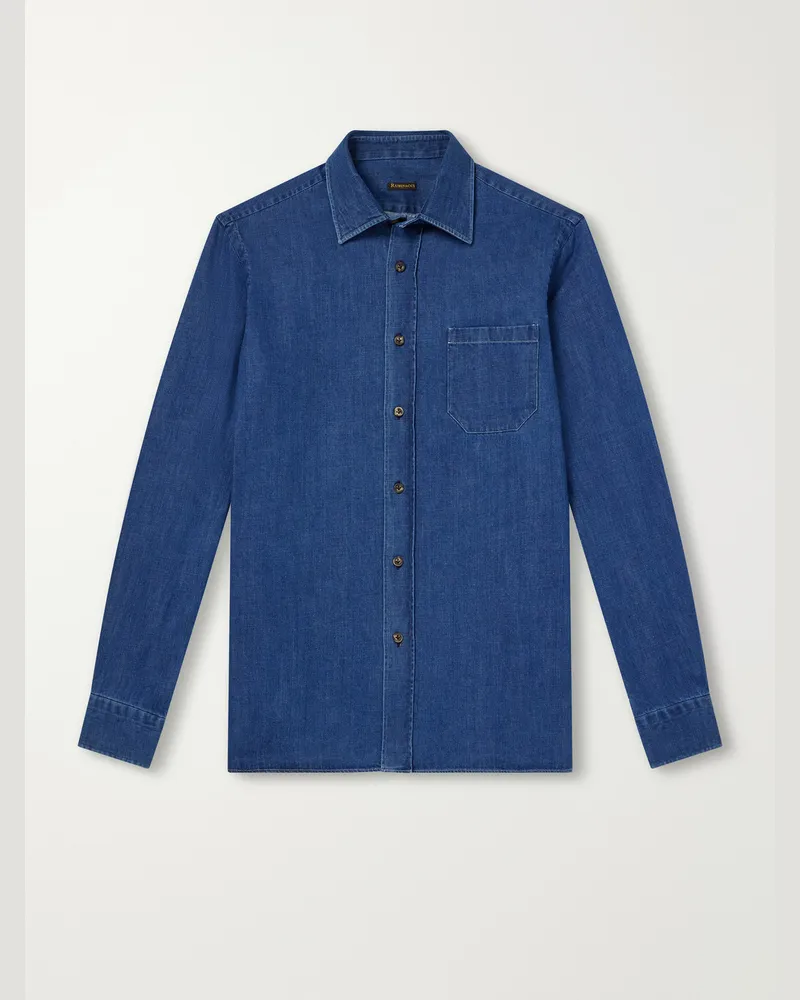 Rubinacci Denim Shirt Blue