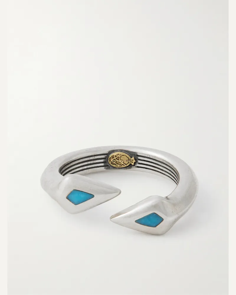 Jacques Marie Mage Weston Ring aus Sterlingsilber mit Kingman-Türkisen Silber