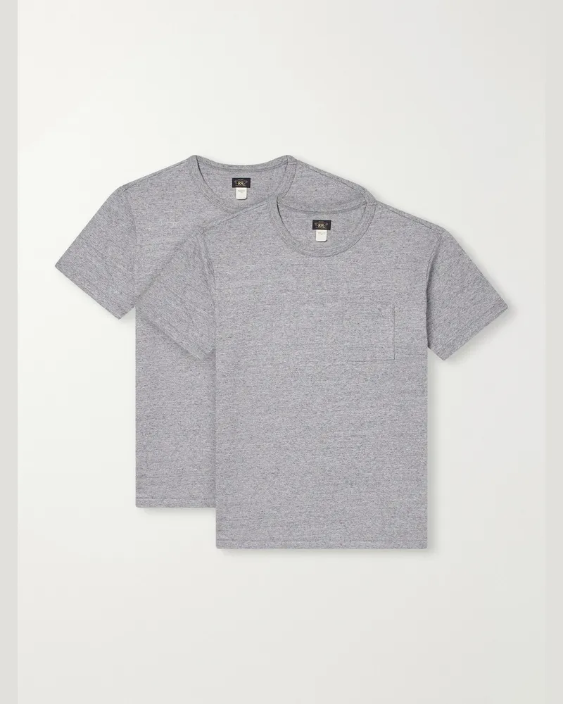 RRL Set of Two Cotton-Jersey T-Shirts Gray