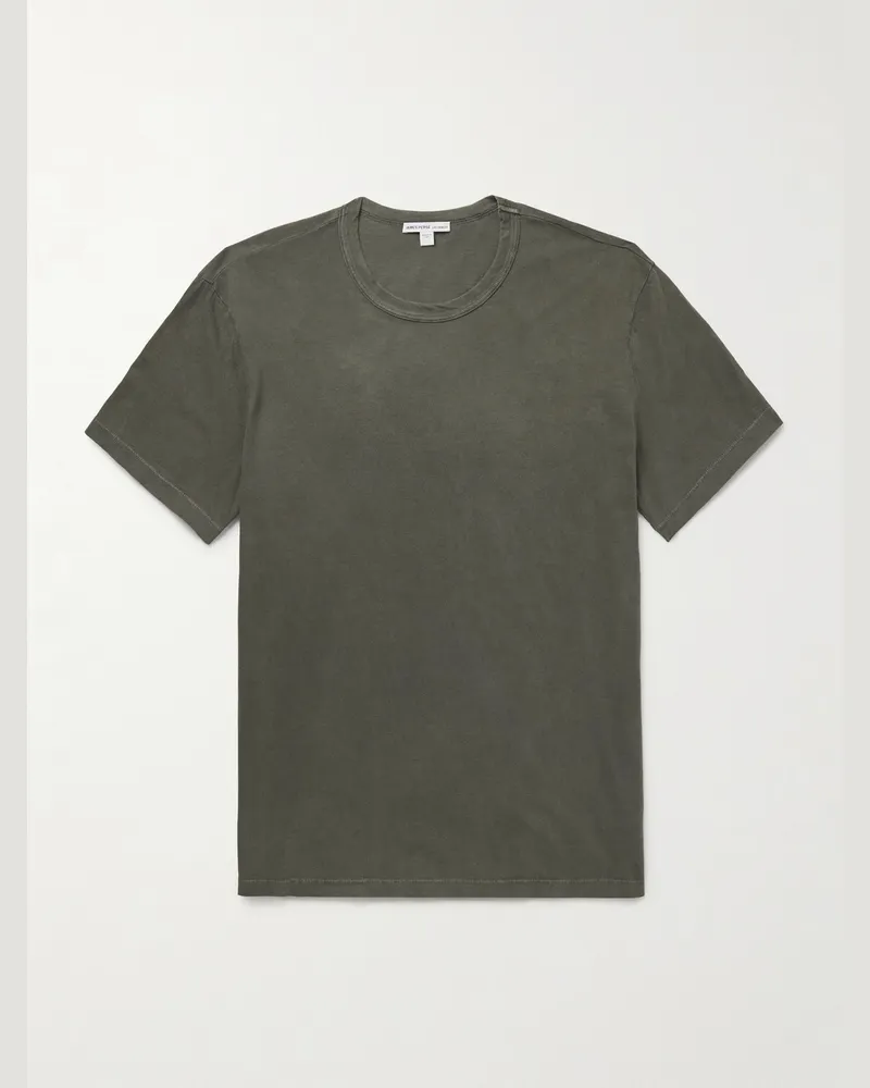 James Perse T-Shirt aus Jersey aus gekämmter Baumwolle Grau