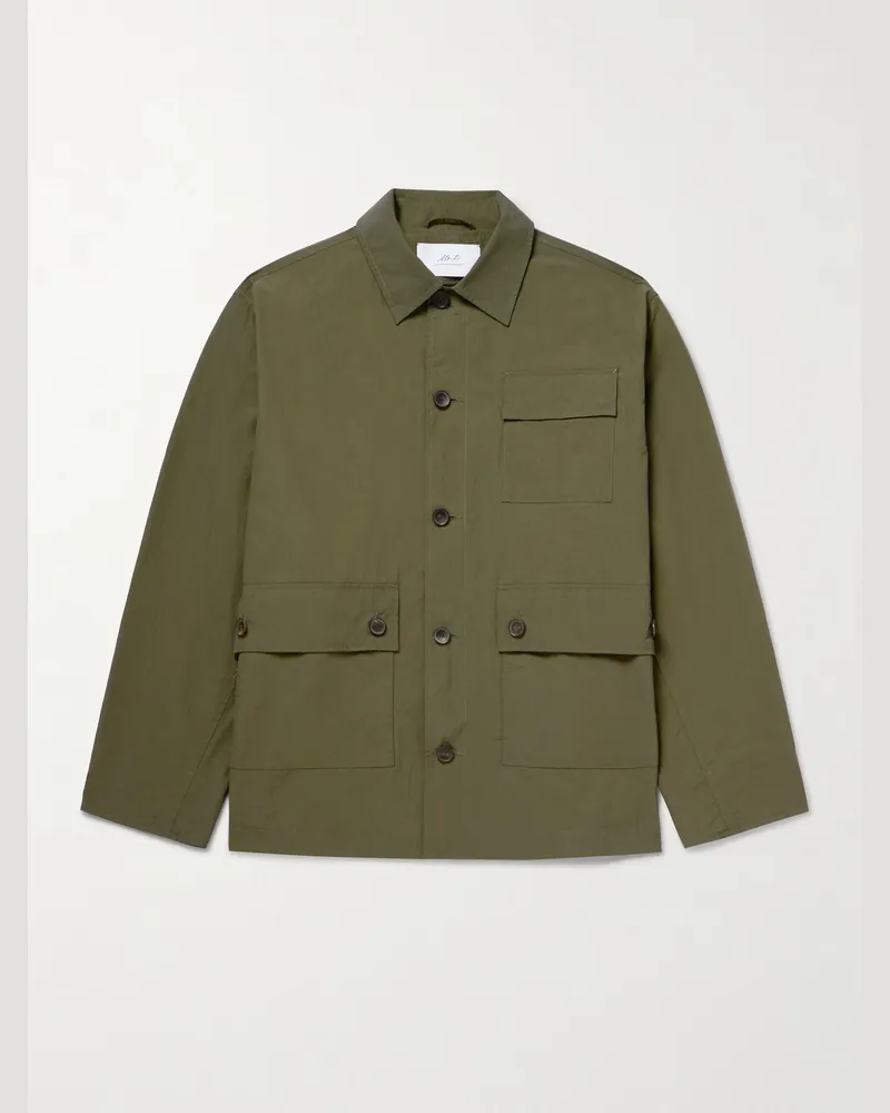 MR P. Recycled-Shell Field Jacket Green