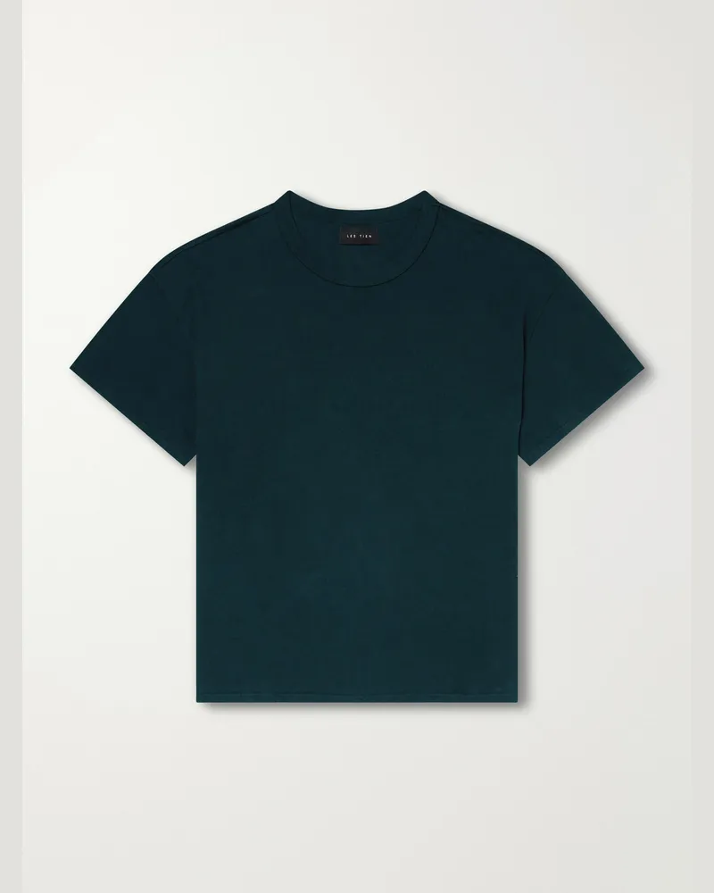 LES TIEN Cotton-Jersey T-Shirt Green