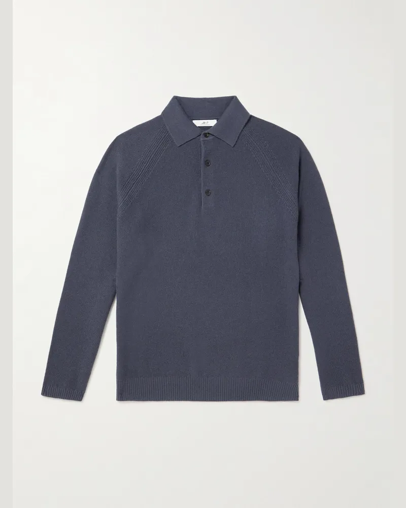 MR P. Pullover aus einer Woll-Kaschmirmischung mit Polokragen Grau